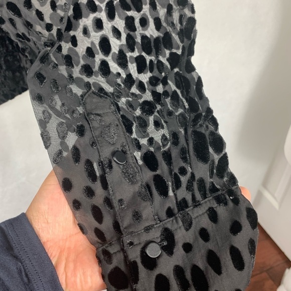 Good American Burnout Leopard Sheer Night Out Casual Top Size 4 - Picture 11 of 12